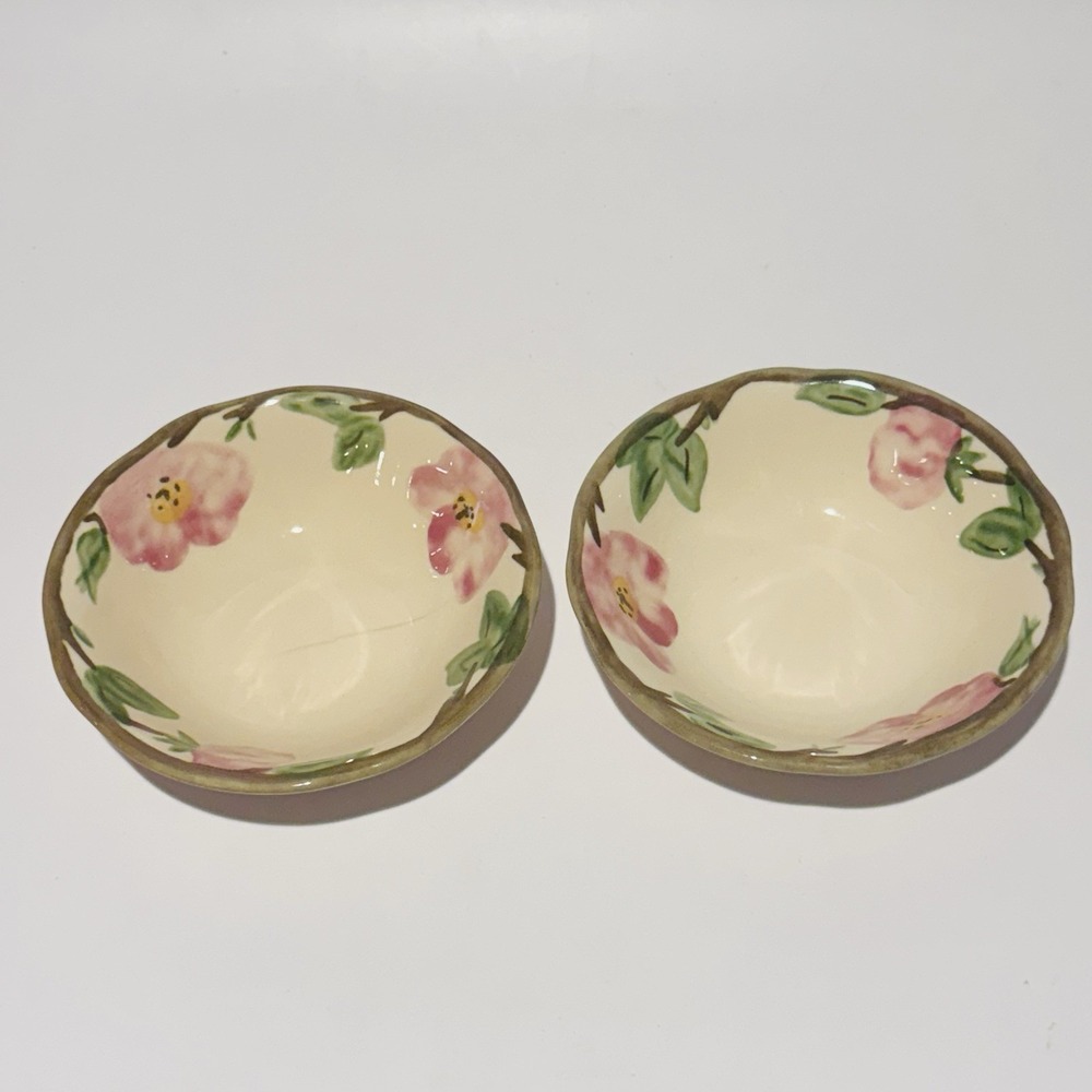 (2) Franciscan Wedgwood Desert‎ Rose 6" Bowls Made in England